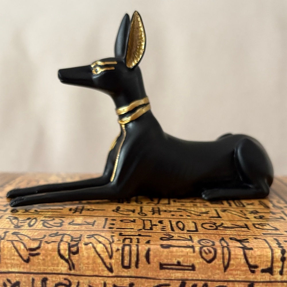 Black and Gold Anubis Figurine